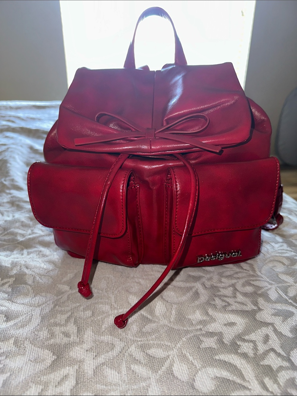 Desigual Red Backpack Purse